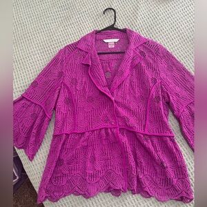 Peter Nygard purple blazer size L